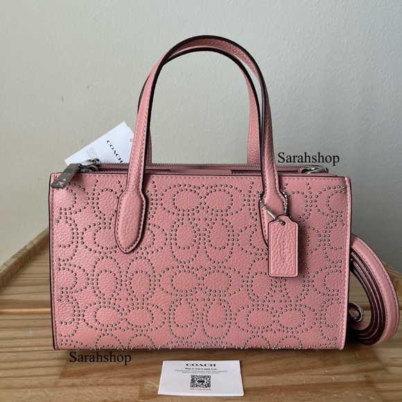 ✅Coach Nina Small Tote With Signature Rivets - Picture 1 of 14